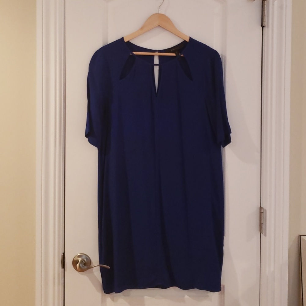 Bcbg royal blue silky dress.